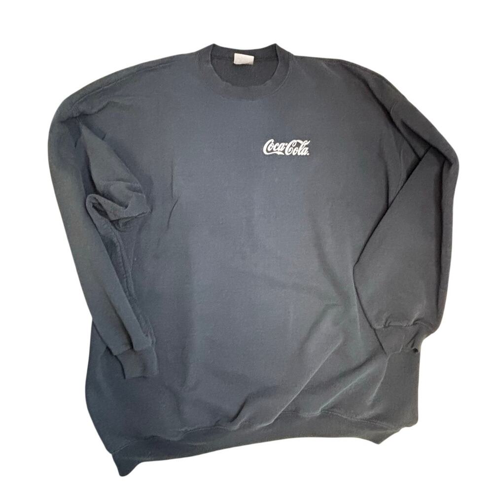 Vintage 2000s Coca Cola Black Sweatshirt Mens 3XL Pullover